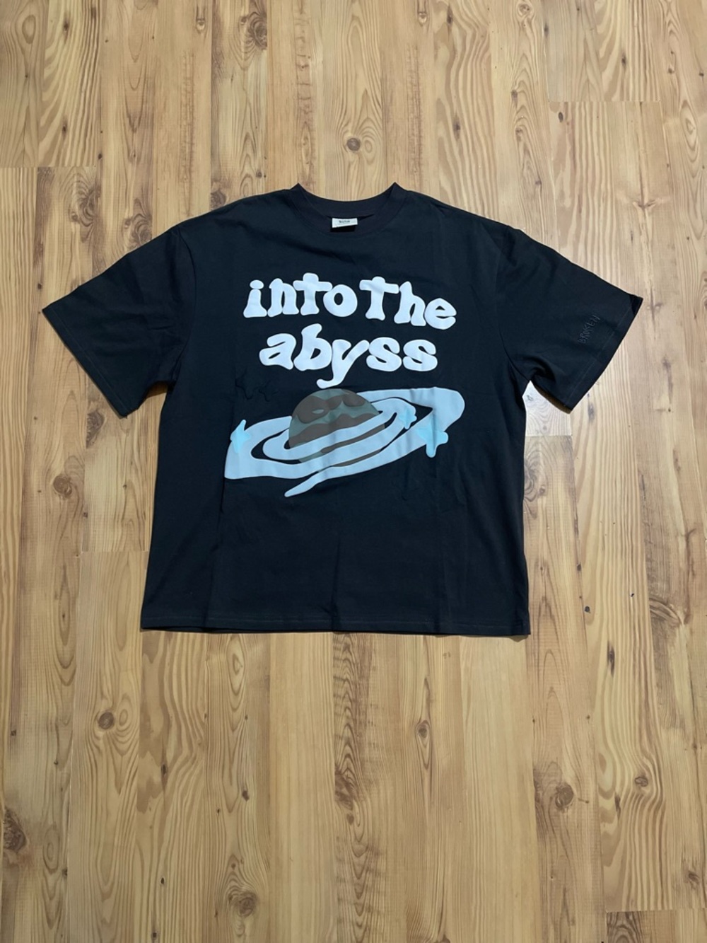 Black 'Into The Abyss' Graphic Short Sleeve Tee